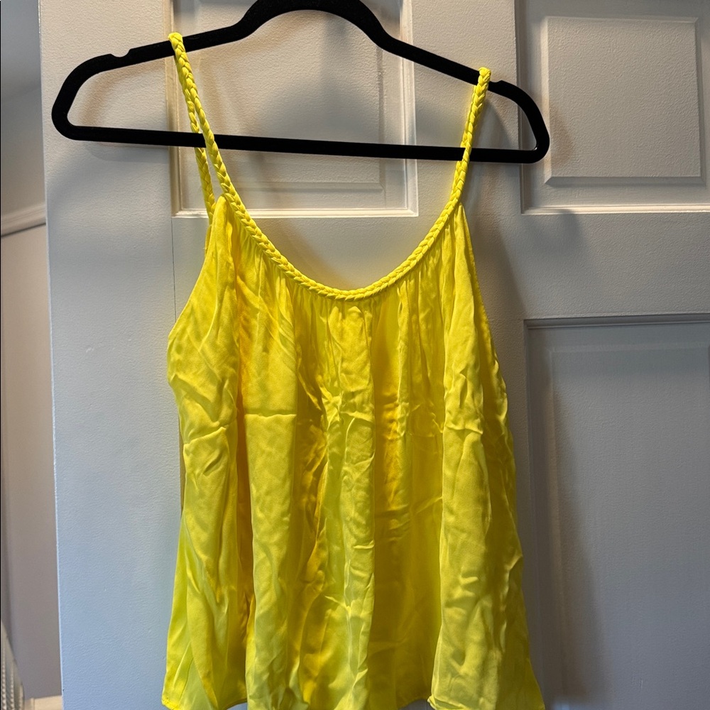 Alice + Olivia Yellow Spaghetti Strap Top